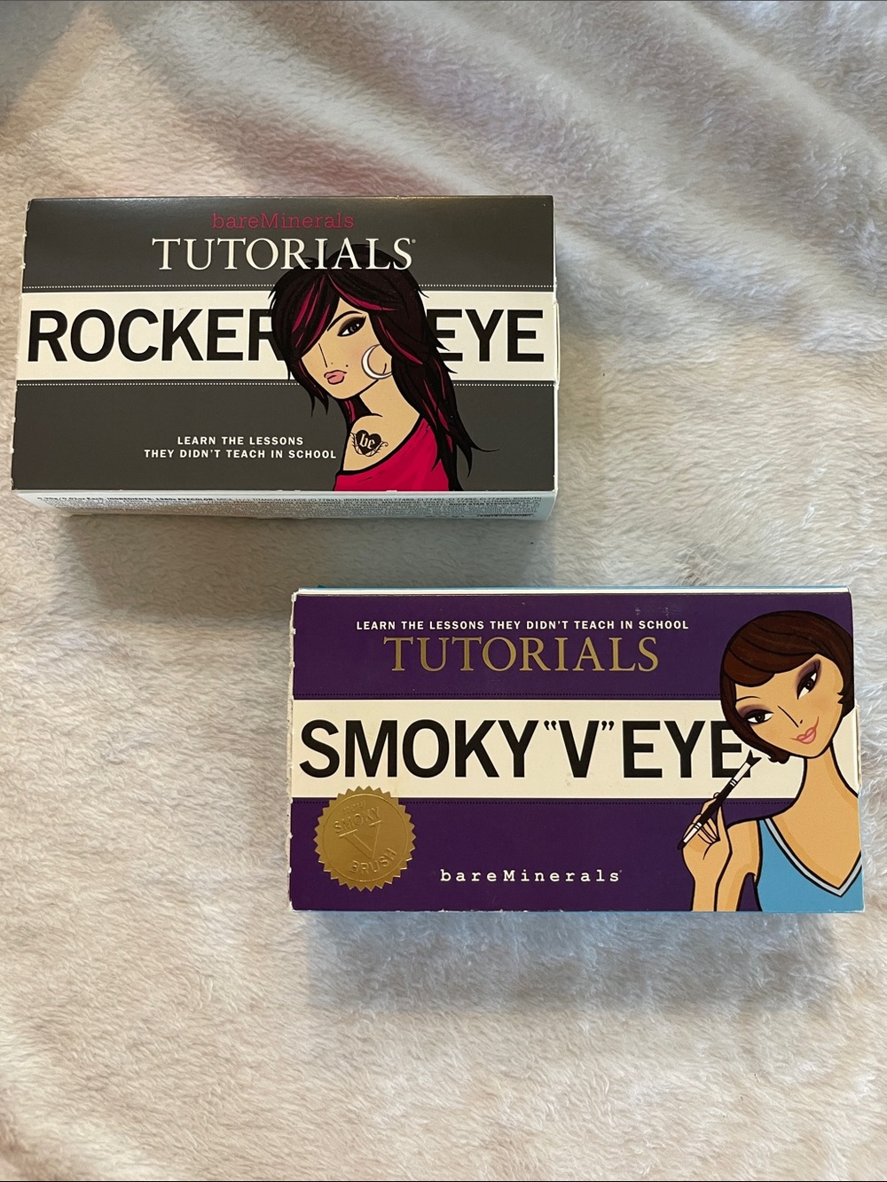 Pair of bareMinerals Tutorial Kits w/shadow: Rocker Eye & Smokey V Eye
